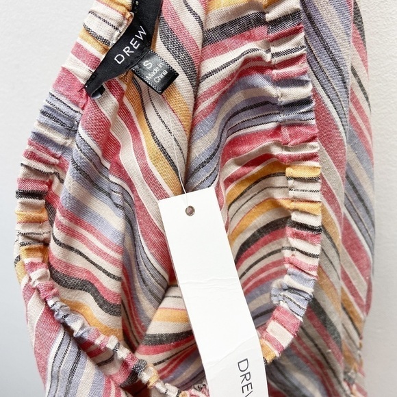 DREW Linen Blend Strapless Jumpsuit Sz S - Picture 4 of 8